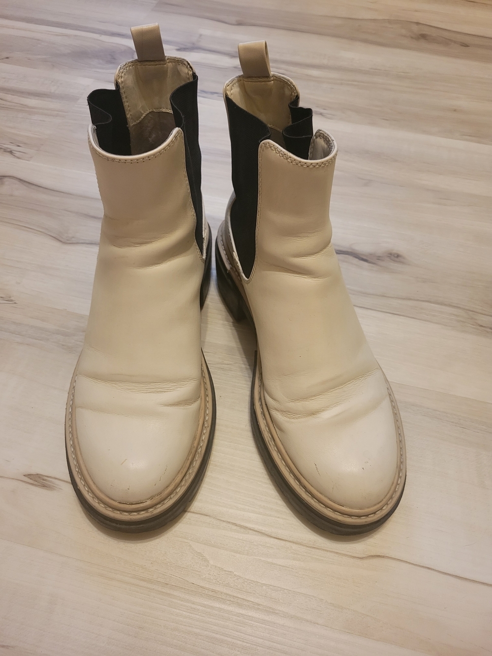 White/Cream Open Edit Women's Size 7.5 Boots